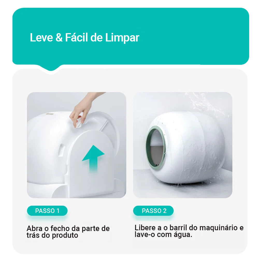 Newpet Barrel™ | Caixa de Areia Automática com Controle por Aplicativo para Gatos
