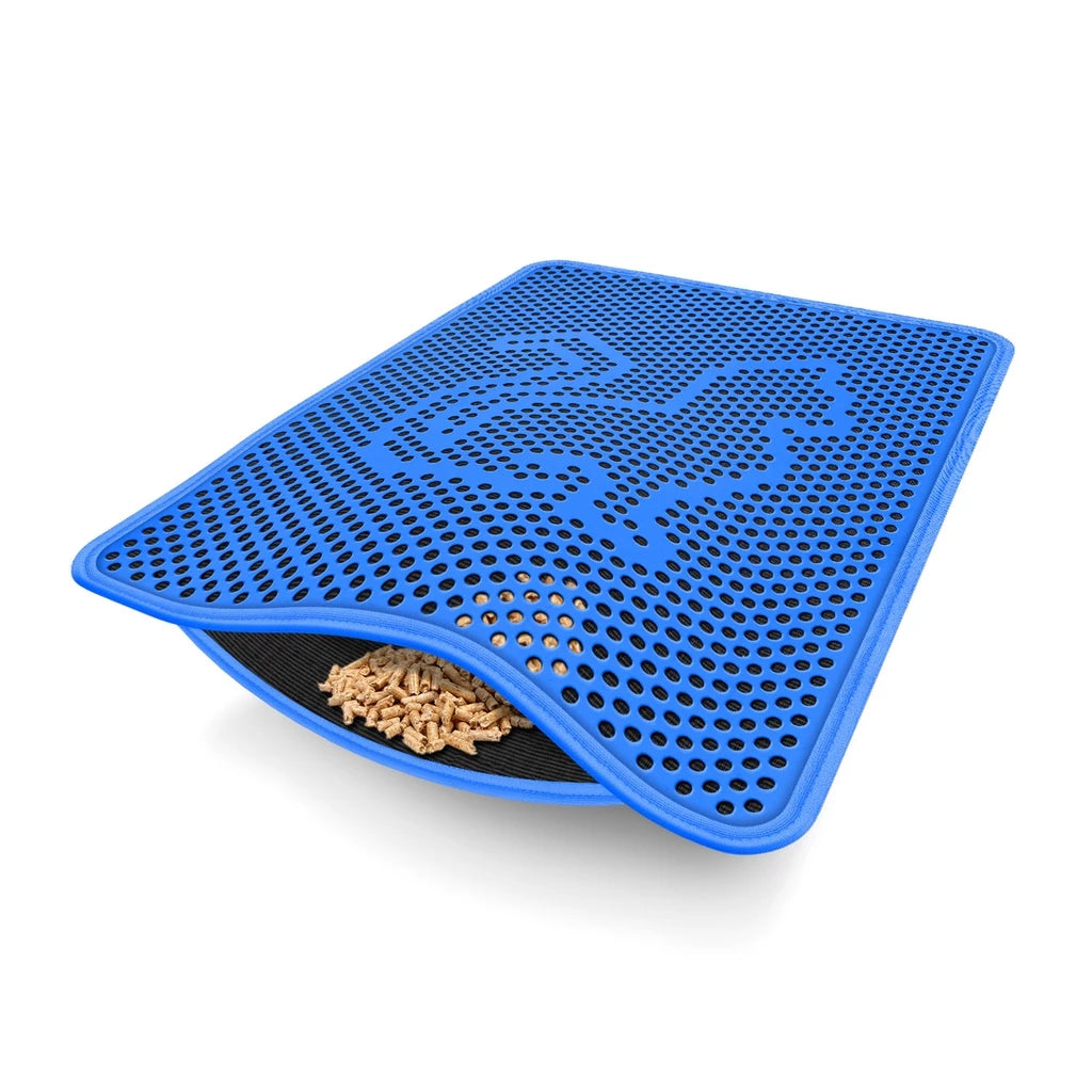 CatClean Mat™ | Tapete Captador de Areia para Caixa de Areia de Gatos