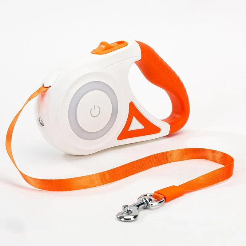Guia RGB Retrátil com Lanterna LuminaRGB | Para Cachorro e Gato - BonoPet