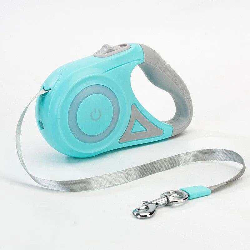 Guia RGB Retrátil com Lanterna LuminaRGB | Para Cachorro e Gato - BonoPet
